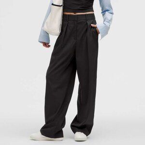 Lululemon Modal-Blend Pleated High-Rise Trouser Size 4 *Short Black